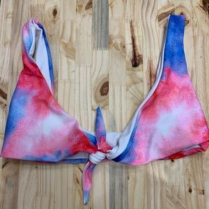 Sea Breeze Swim Reversible Front Tie Top